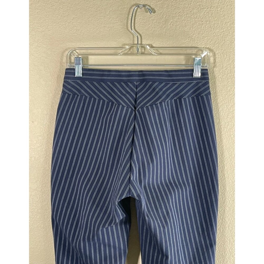 RAG & BONE Simone Pinstripe Back Yoke Skinny Pants Navy - Picture 11 of 13